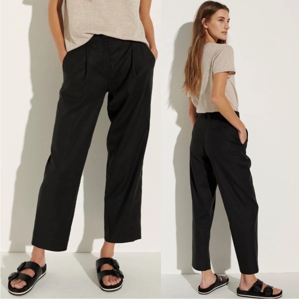 The Reset R label slouchy linen blend pants black Sz M